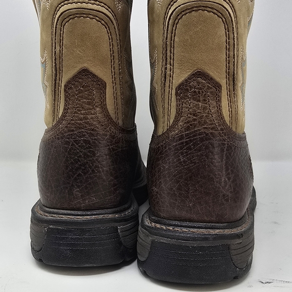 Ariat men 10EE workhog steel wide square toe boots slip oil resistant leather - Picture 7 of 11